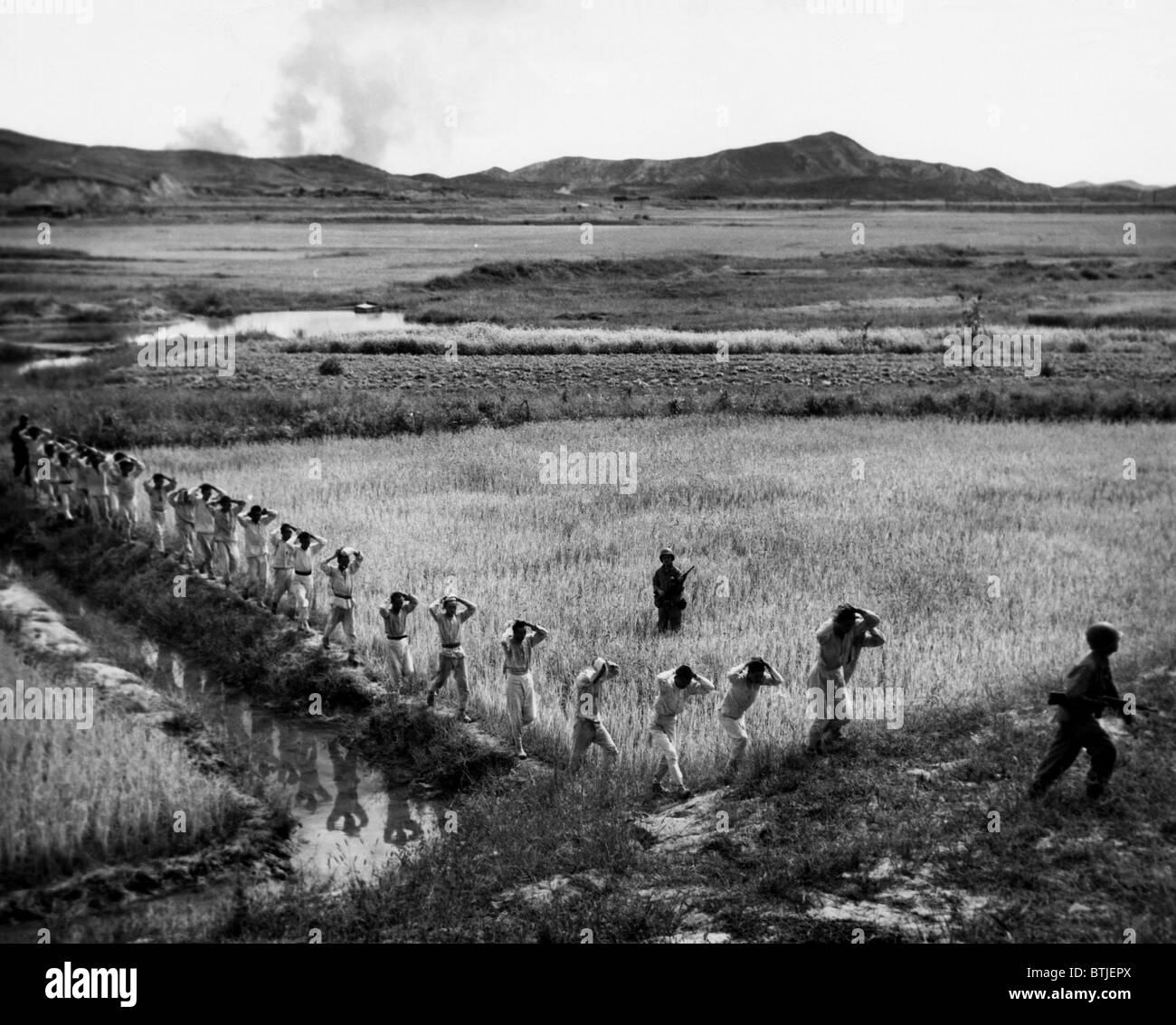 Korean War: U.S. Marines invading North Korea, 1950. Stock Photo