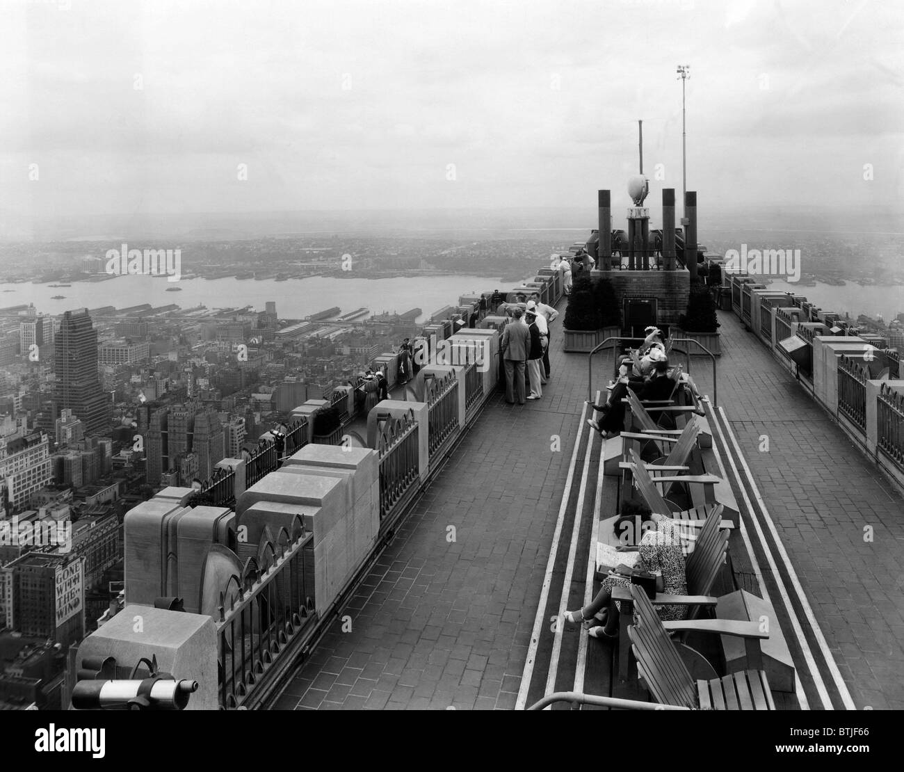 View from the 70 story RCA building in Rockefeller Center, New York City, circa 1946.  CSU Archives/Courtesy Everett Collection Stock Photo