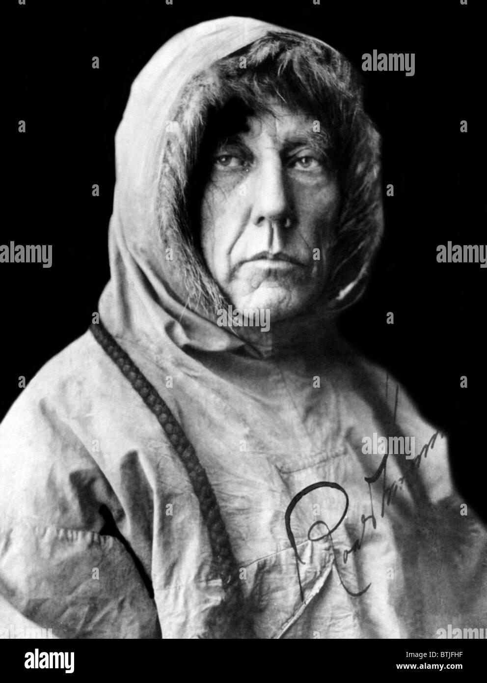 Roald Amundsen, the first person to reach the South Pole. The Norwegian explorer made it there in 1911. Photo taken in 1925. Cou Stock Photo