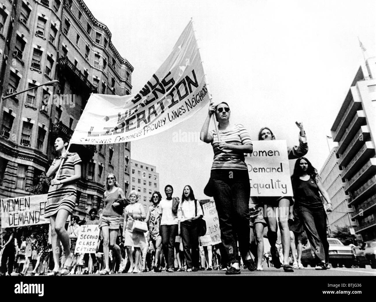 Women's Liberation March, Washington, D.C., 08-26-70 Stock Photo