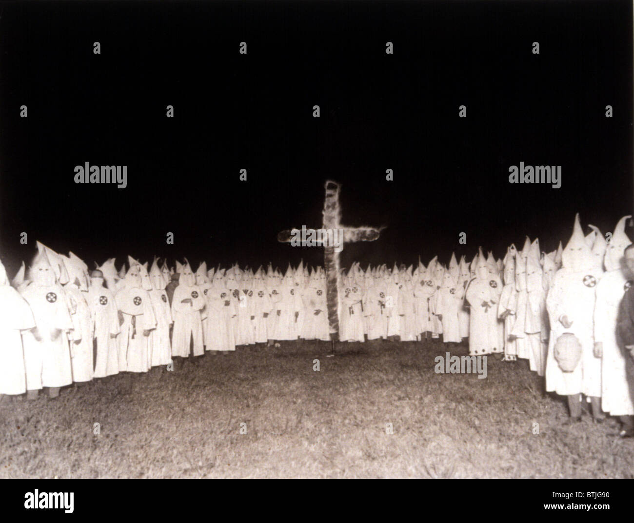 Ku Klux Klan rally in suburban Chicago, 1922. Stock Photo