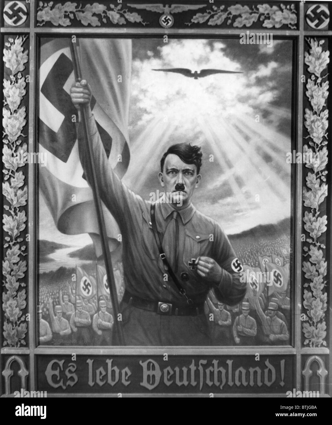 ADOLF HITLER, 1933 painting entitled, 'Es lebe Deutschland,' commemorating the year Hitler came to power.  Everett/CSU Archives. Stock Photo