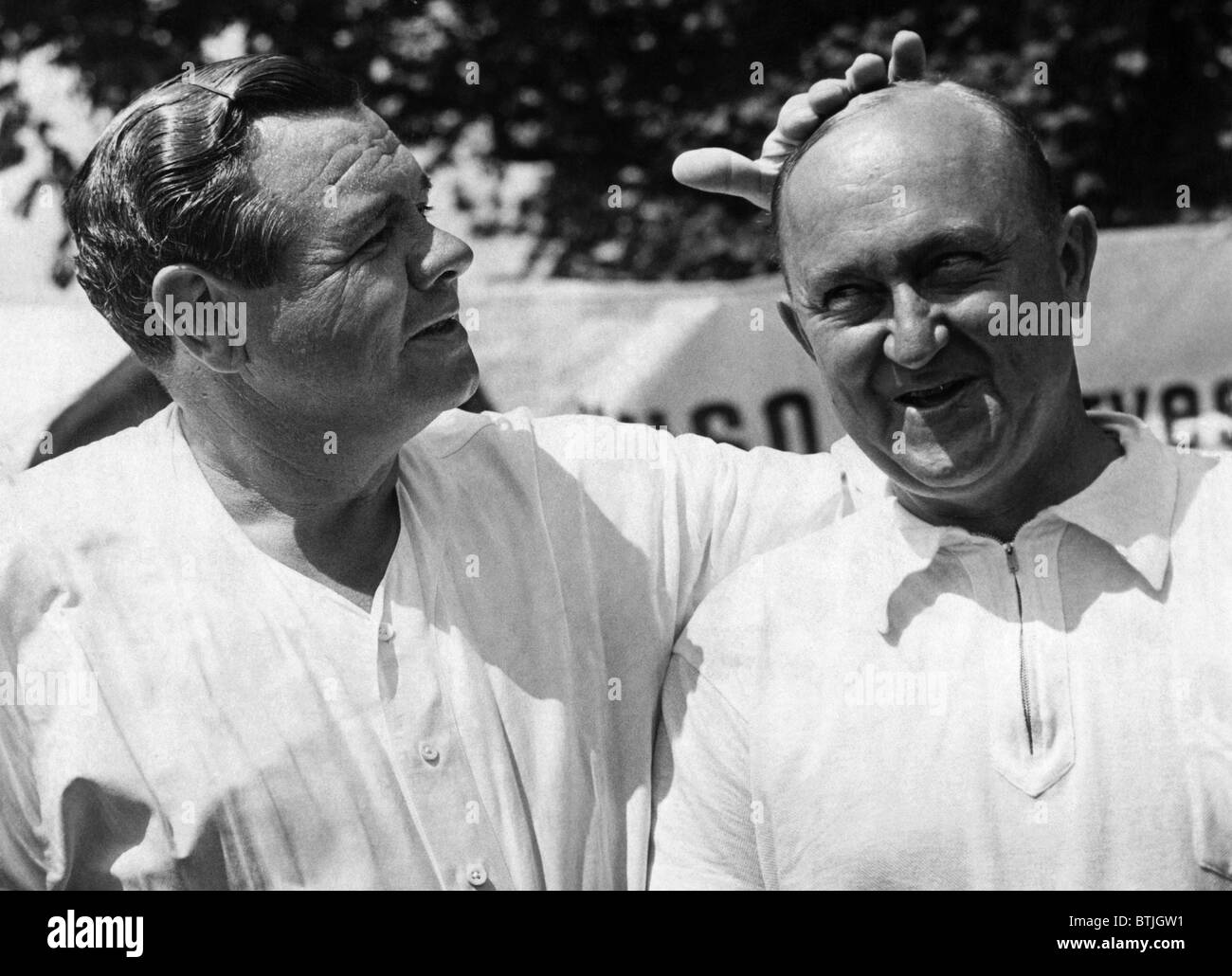 Babe Ruth, and Ty Cobb, circa 1941. CSU Archives/Courtesy Everett Collection Stock Photo