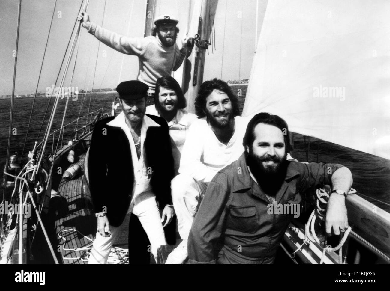 The Beach Boys, (back) Al Jardine, (l to r) Mike Love, Brian Wilson, Dennis Wilson, Carl Wilson, 1978. Courtesy: CSU Archives/Ev Stock Photo