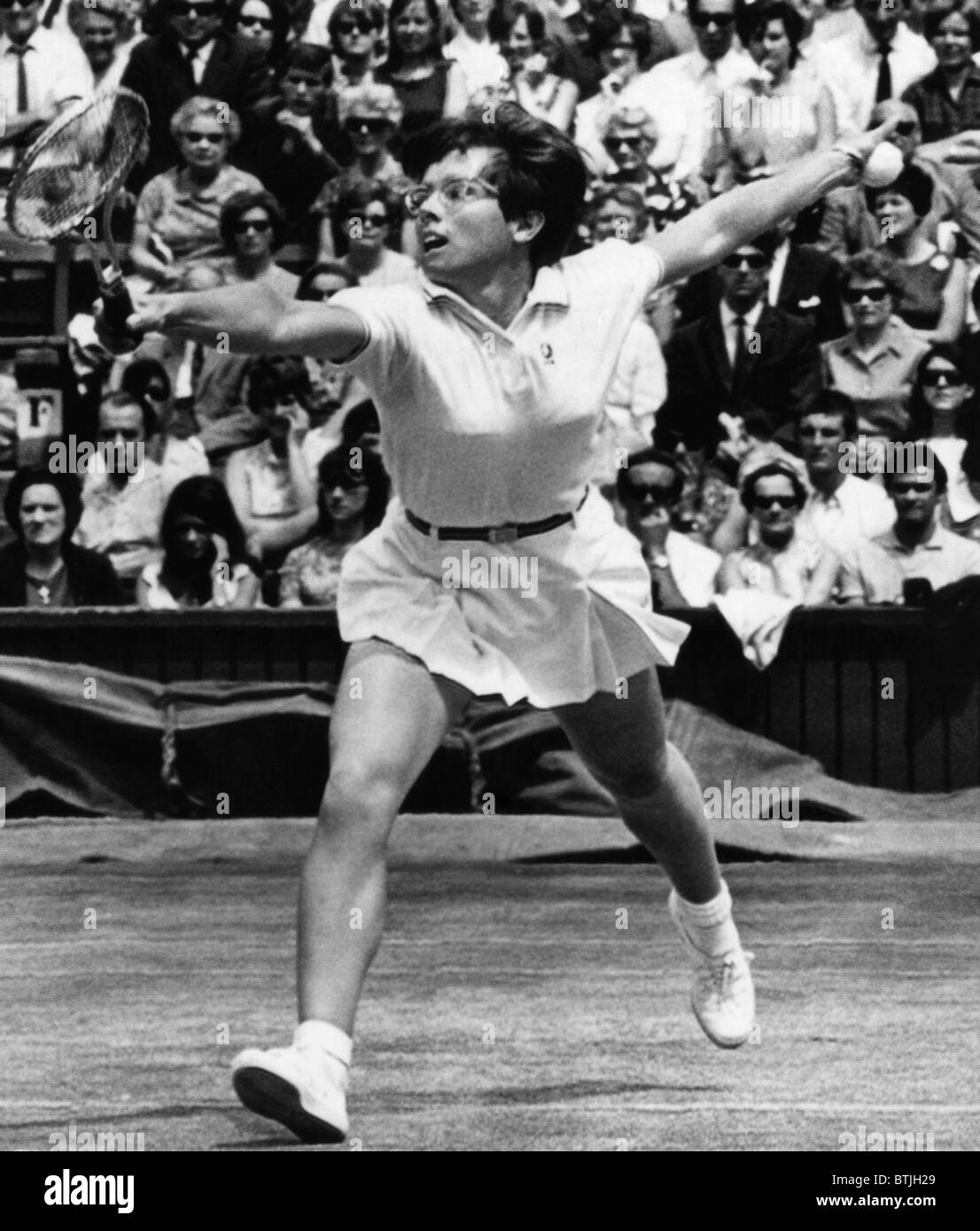 Billie Jean King, Wimbledon, England, July 6, 1968. Stock Photo