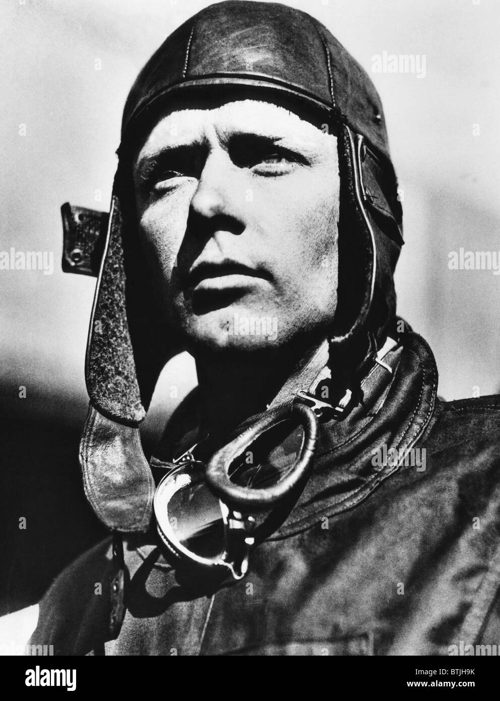 American pilot Charles Lindbergh, at Mitchell Field in Long Island, New York, 1927. Stock Photo