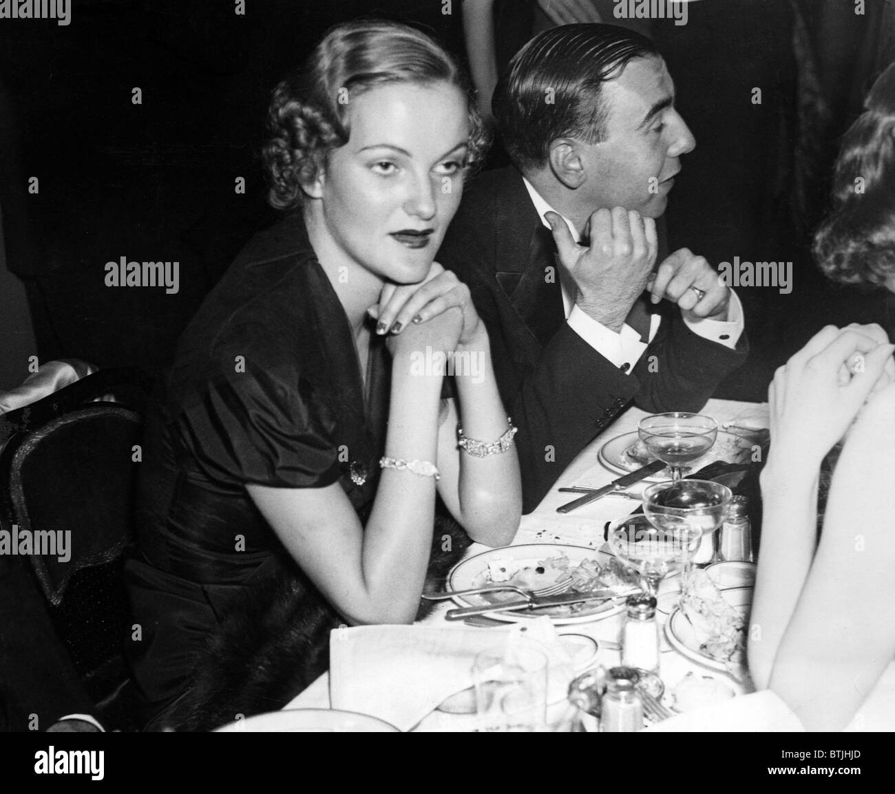 Doris Duke and Count Rene de Chambrun at the The Place Piquale night club, NY, October 11, 1934. Stock Photo