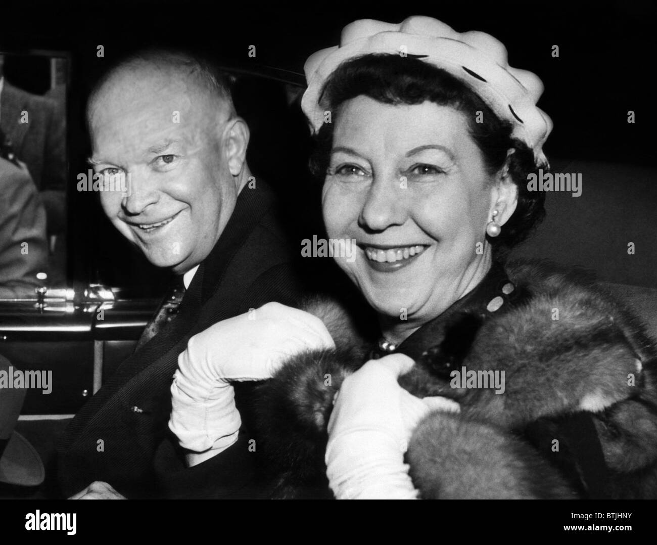 President Dwight D. Eisenhower and his wife, Mamie Eisenhower. ca. 1952. Courtesy: CSU Archives/Everett Collection Stock Photo