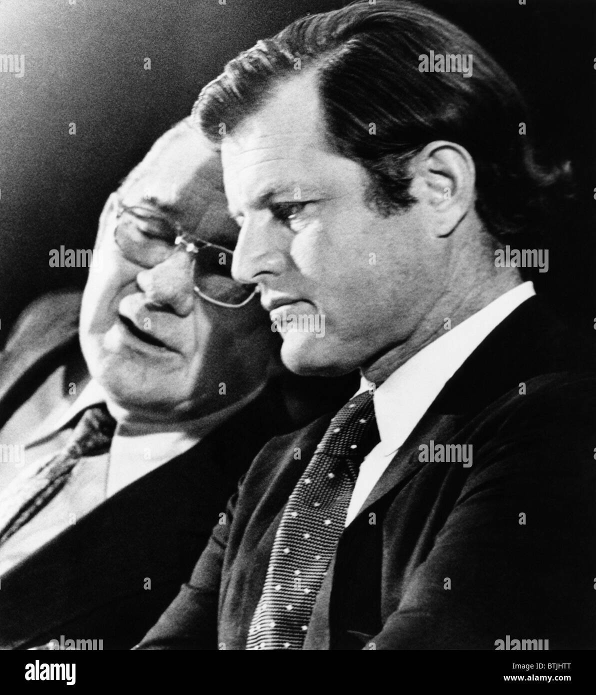 From left, Rep. Wilbur Mills, Senator Edward Kennedy, presenting healthcare policy at Democratic National Platform hearings, St. Stock Photo