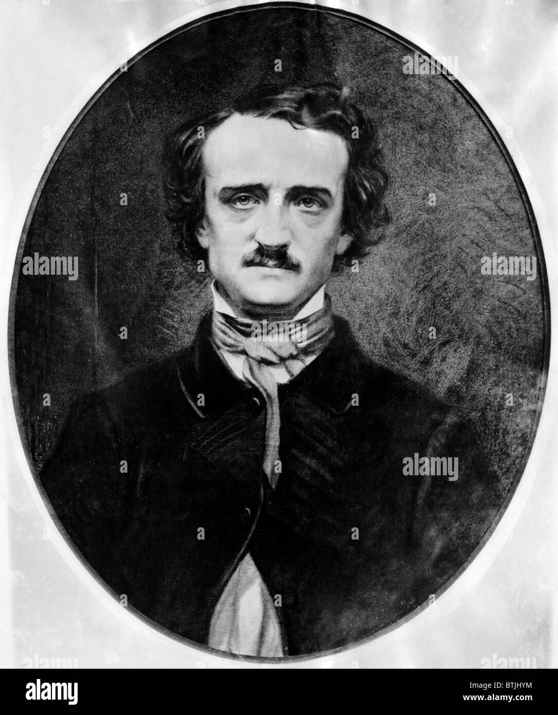 American poet and author Edgar Allan Poe  photographed by Mathew B. Brady, circa 1840s. Courtesy: CSU Archives/Everett Colection Stock Photo