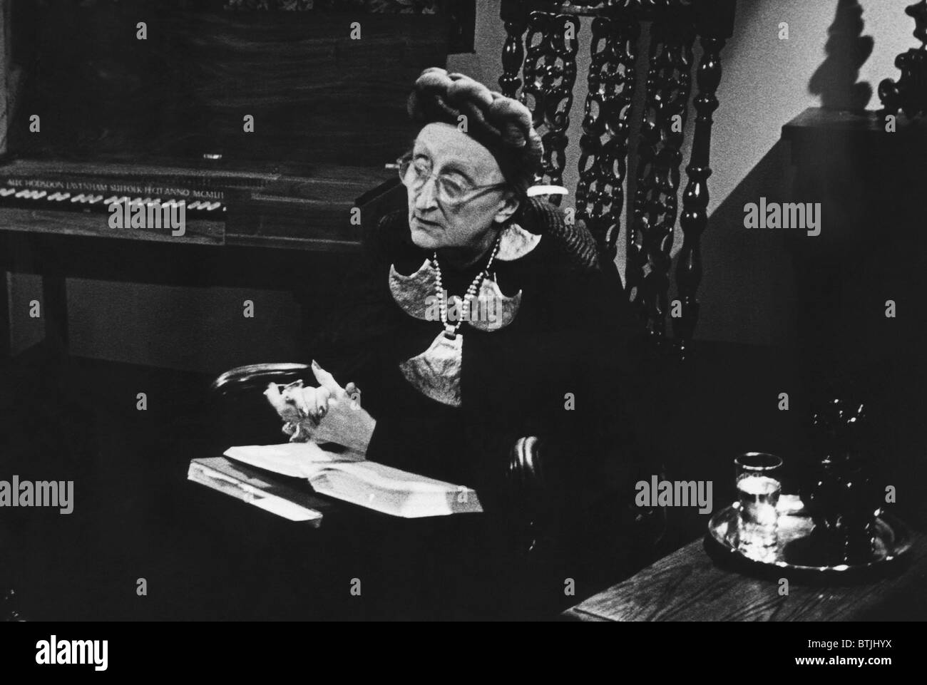 British poet and critic Dame Edith Sitwell, (1887-1964), c. 1962. Stock Photo