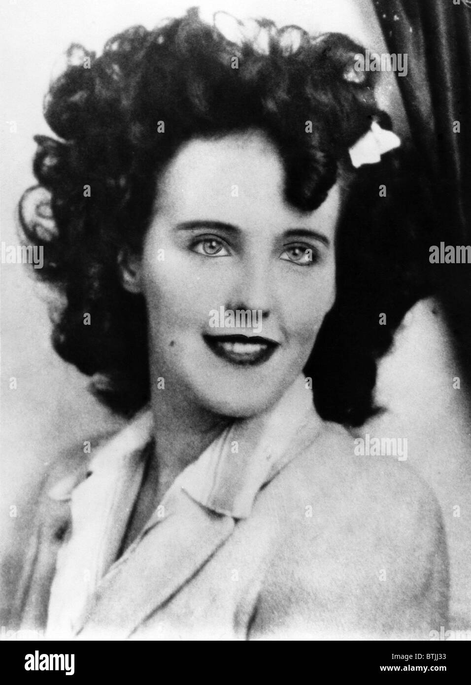 Elizabeth Short, aka The Black Dahlia, who was murdered in January, 1947.  The case remains unsolved Stock Photo - Alamy