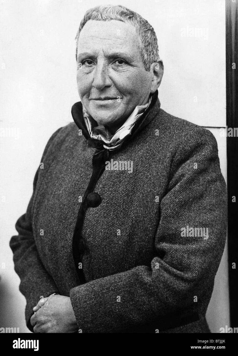Author Gertrude Stein, 1934. CSU Archives/Courtesy Everett Collection. Stock Photo