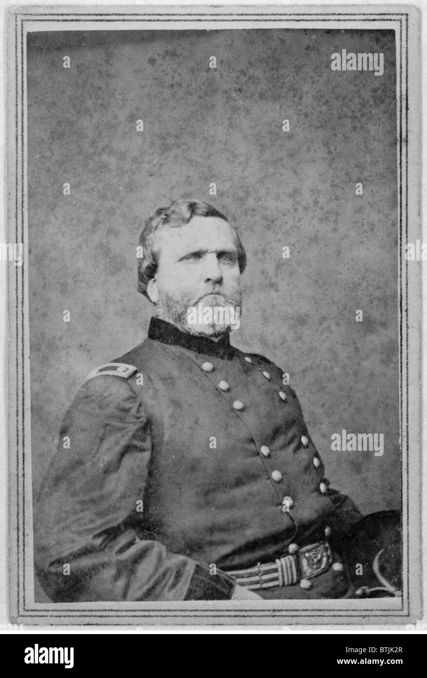 The Civil War. Major General George Henry Thomas, carte de visite ca. 1862 - 1865. Mathhew Brady Studio Stock Photo