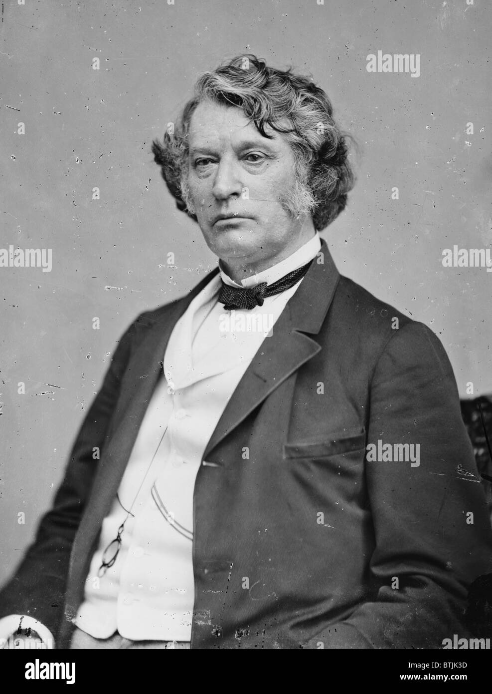 Senator Charles Sumner by Matthew Brady ca. 1862 - 1865. Mathhew Brady Studio Stock Photo