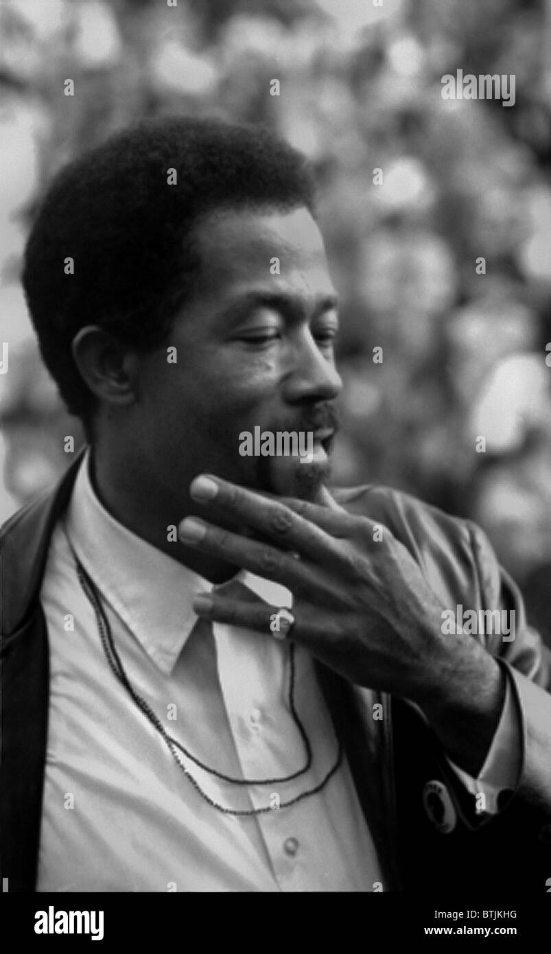 Eldridge Cleaver (1935-1998), Minister of Information for the Black Panther Party, and presidential candidate for the Peace and Stock Photo