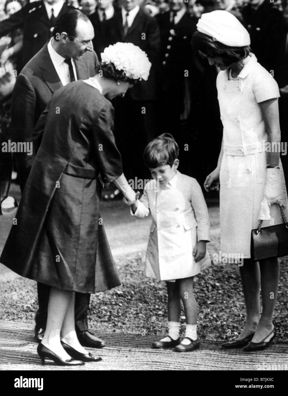 Lord Harlech, Queen Elizabeth, John F. Kennedy, Jr., Jacqueline Kennedy ...