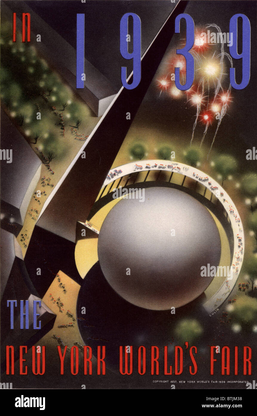 Poster for the 1939 New York World's Fair Stock Photo Alamy