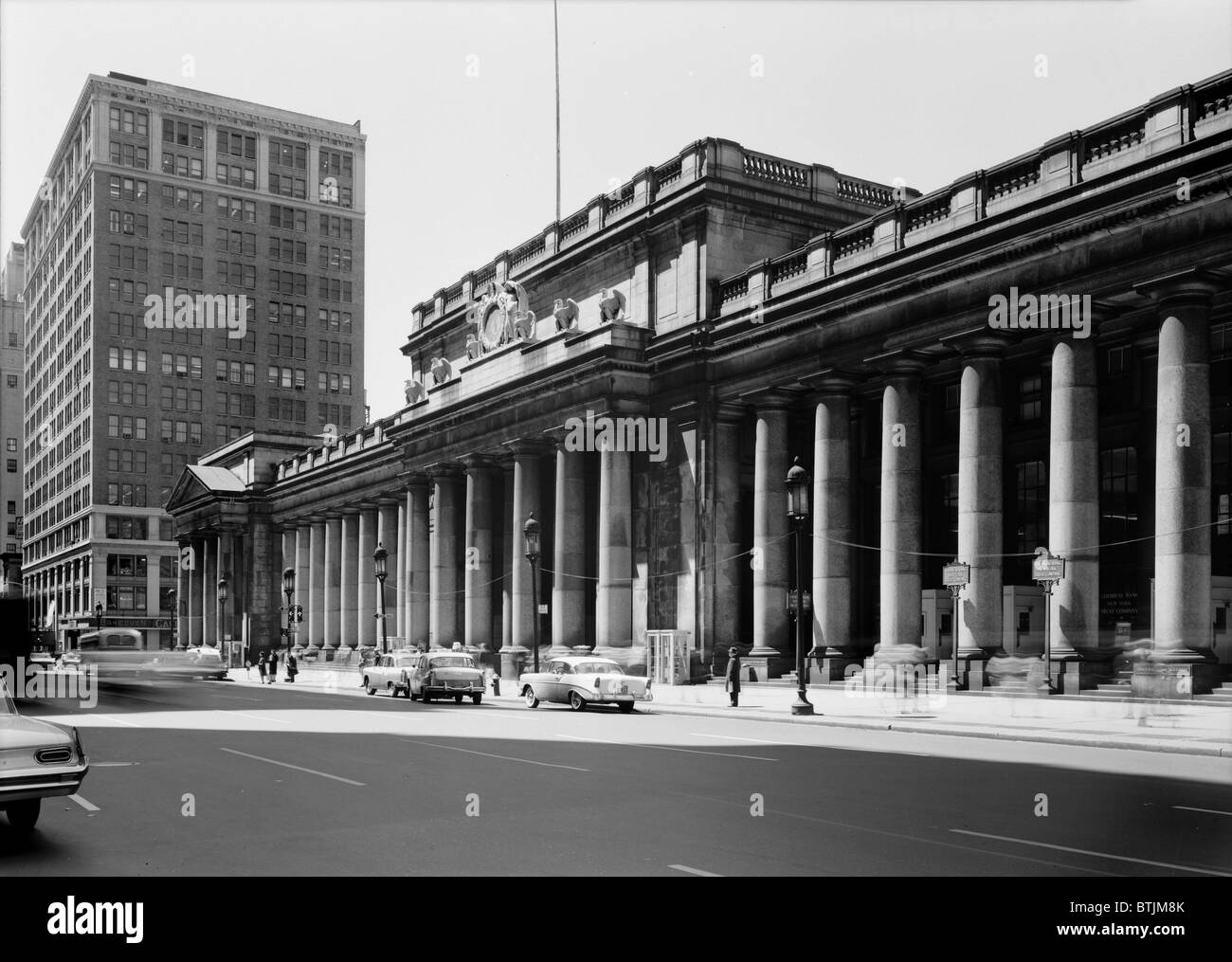 Pennsylvania Station, exterior, New York City, circa 1962. Stock Photo