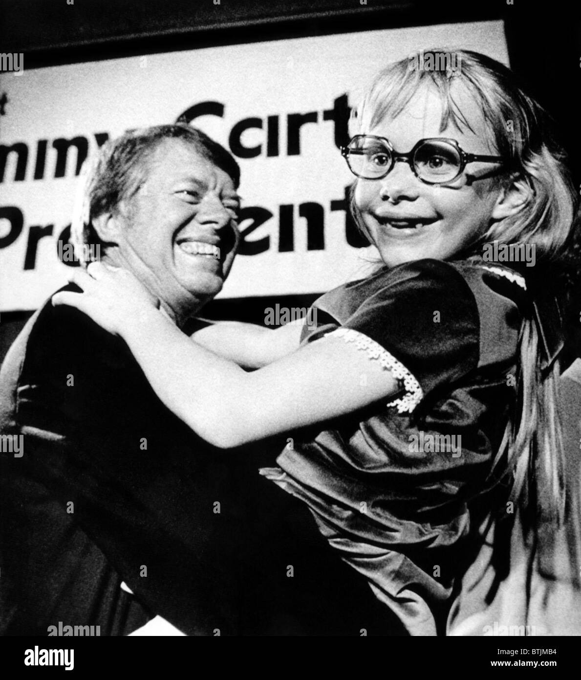 Governor Jimmy Carter of Georgia with his daughter, Amy, after he announced he would run for president, 1974. Courtesy: CSU Arch Stock Photo
