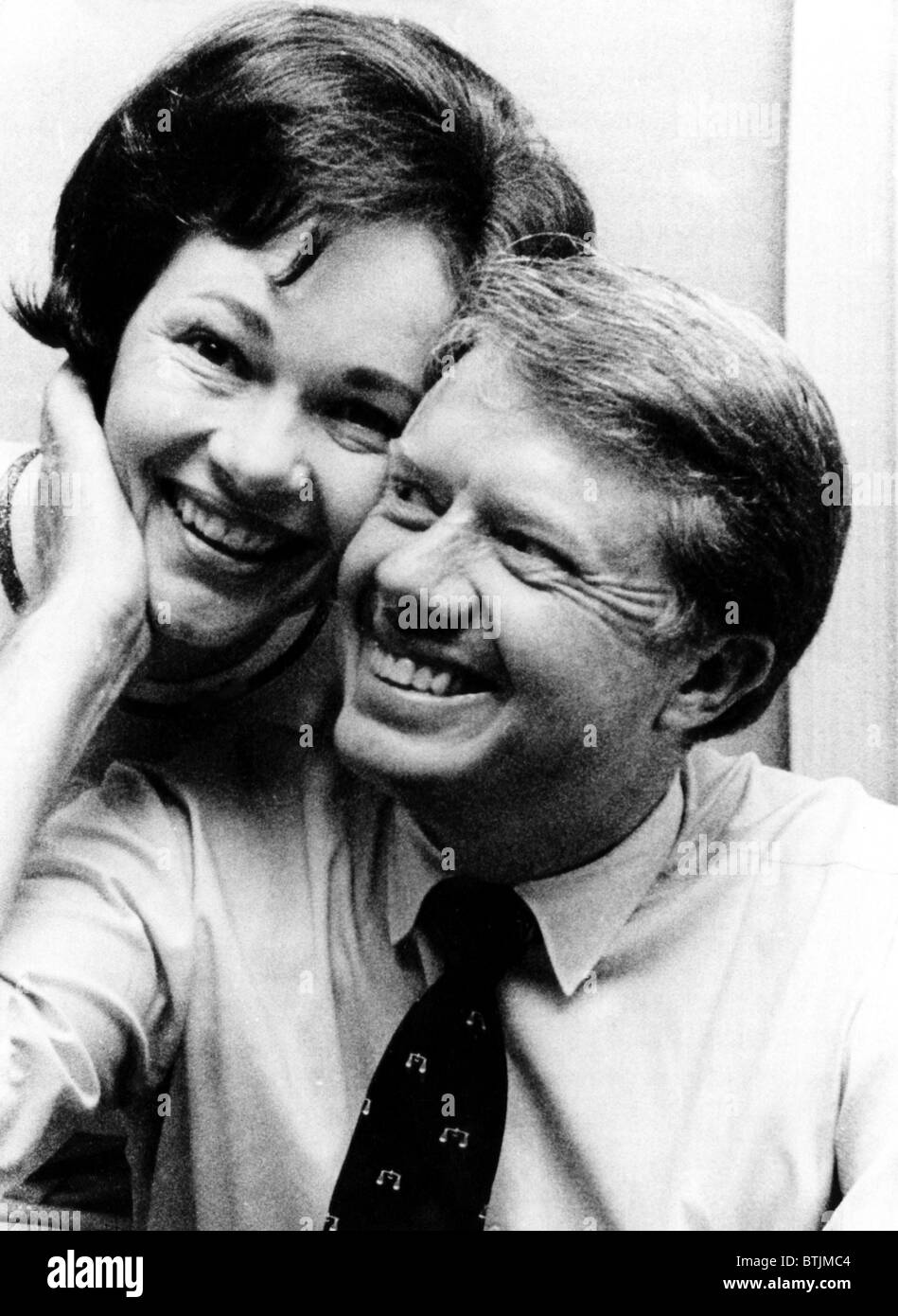 Rosalynn Carter and Jimmy Carter watch the statewide results of the 1970 governor elections come in. Courtesy: CSU Archives/Ever Stock Photo