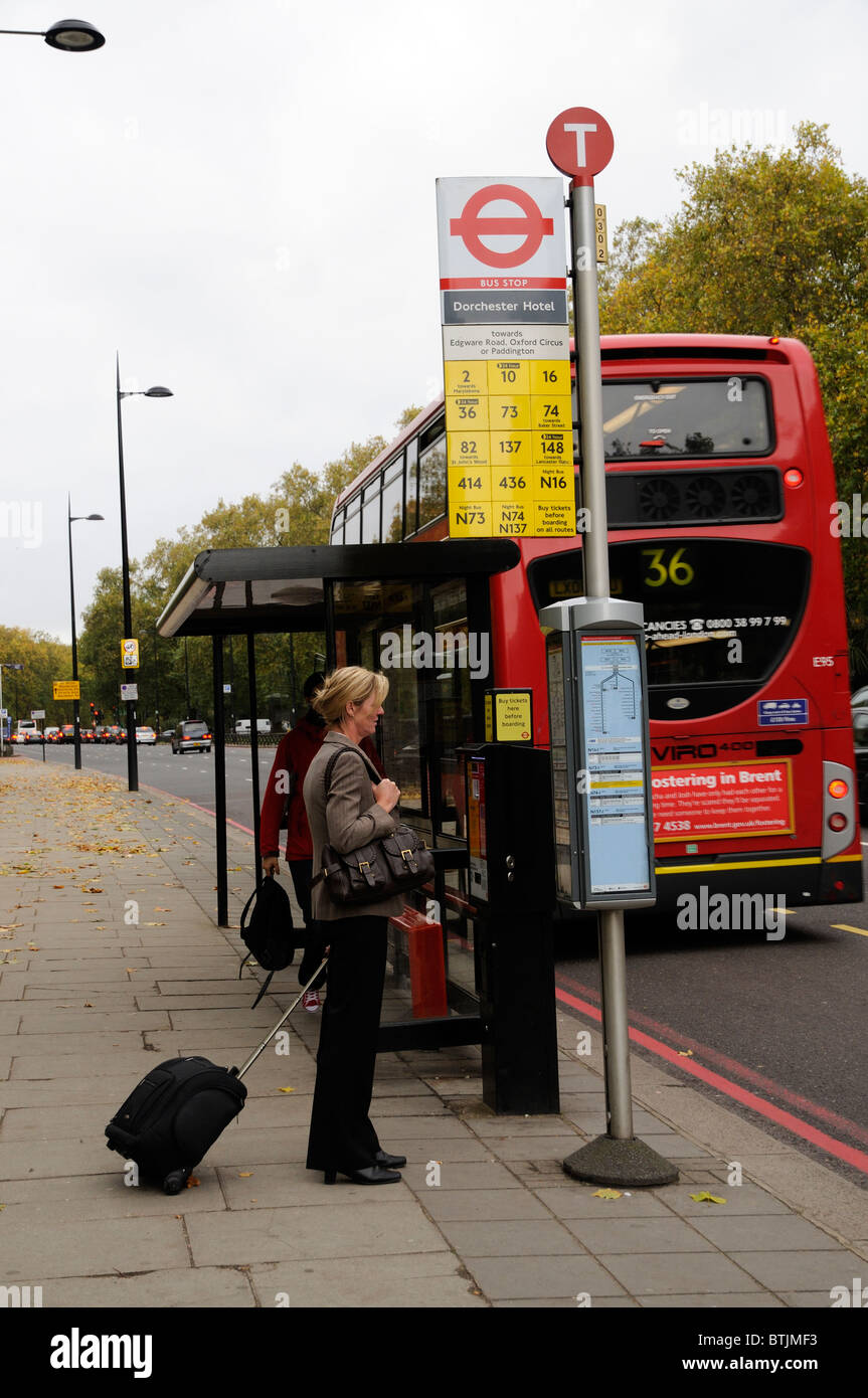 London bus stops for london bus hires stock photography and images Alamy