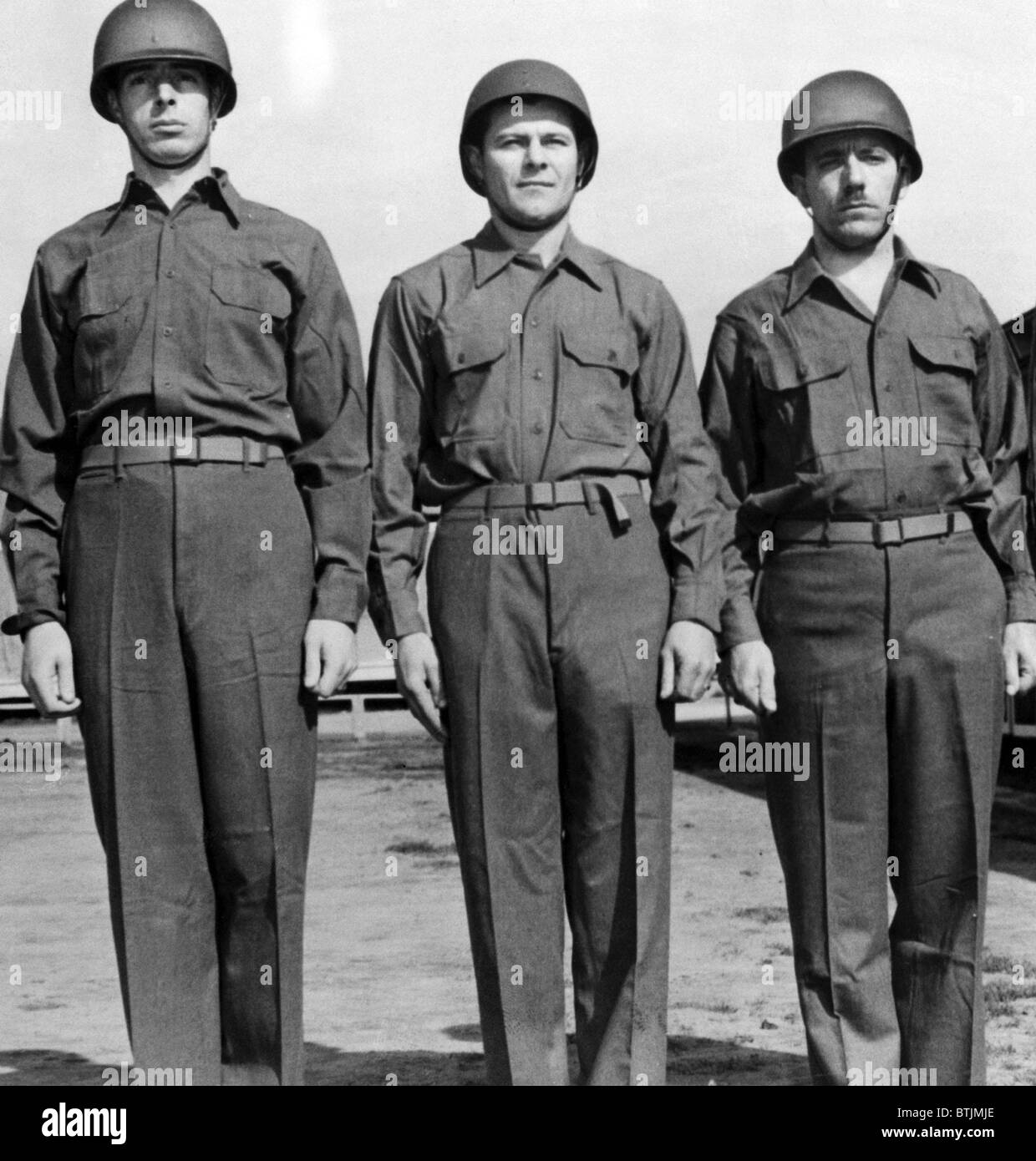 Joe DiMaggio with fellow recruits, Monterey, California, 1943. Courtesy: CSU Archives/Everett Collection Stock Photo