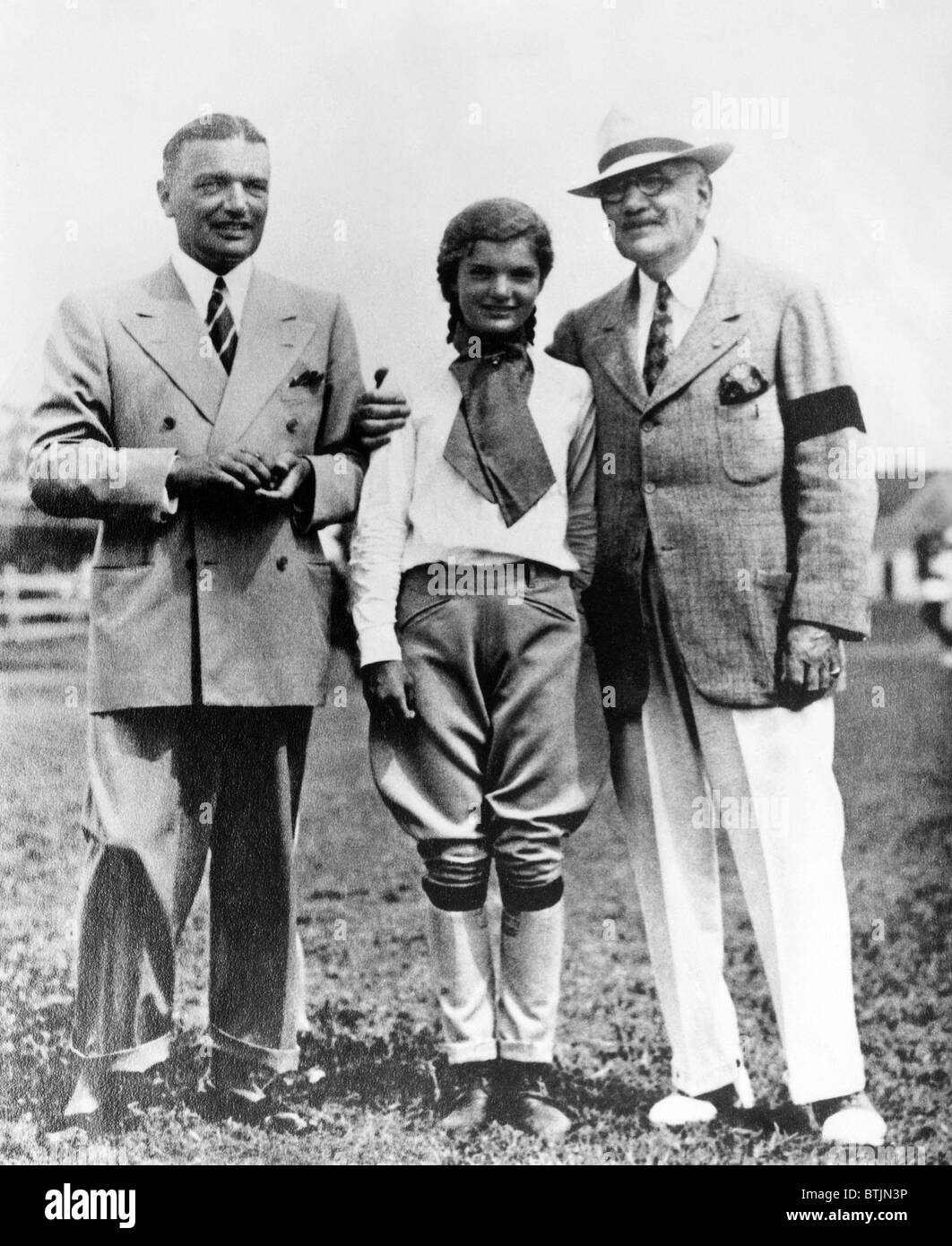 John Vernou Bouvier III 'Black Jack', Jacqueline Bouvier, and John Vernou Bouvier Jr, ca. early 1940s. Courtesy: CSU Archives/Ev Stock Photo