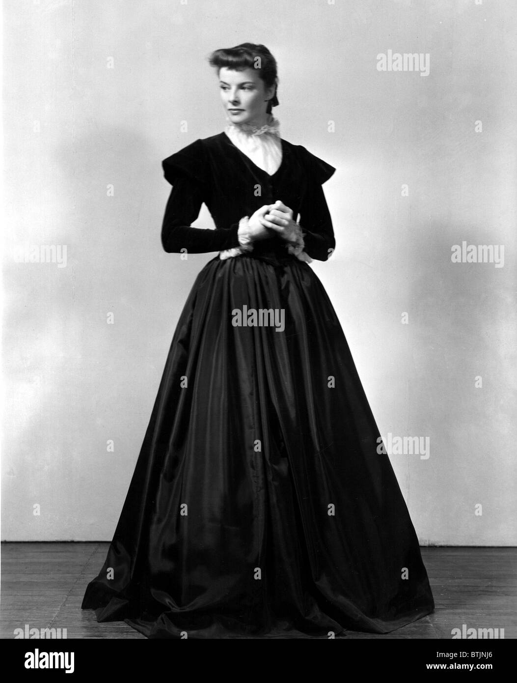Katharine Hepburn in costume for the stage production of JANE EYRE in the 1930s Stock Photo