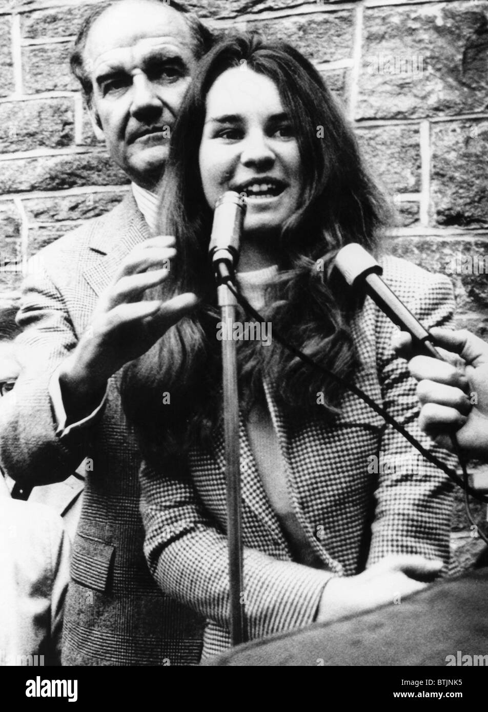Senator McGovern, Kathleen Kennedy, at a rally for McGovern's