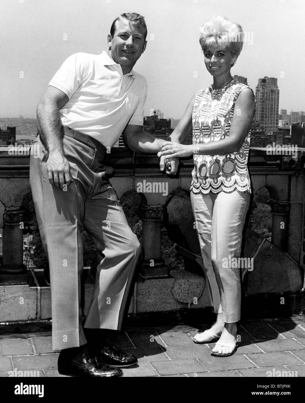 Mickey Mantle, and his wife, Merlyn Mantle, June 22, 1966. CSU Archives/Courtesy Everett Collection Stock Photo