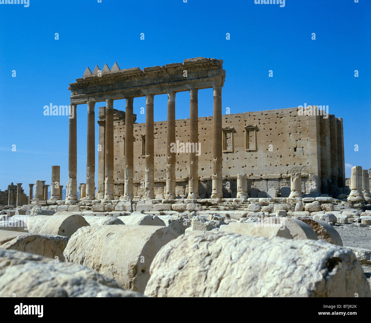 Temple of Bel, cella and colonnades, Palmyra ,Syria Stock Photo