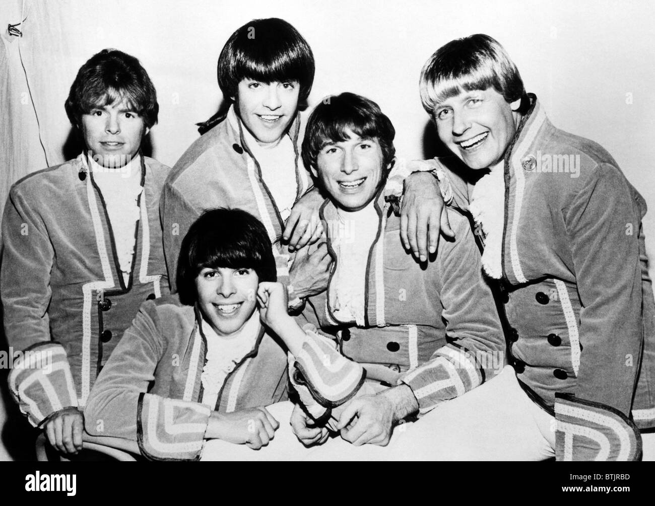 Paul Revere & the Raiders,  Mike Smith, Phil Volk (bottom), Mark Lindsay (top), Jim Valley, Paul Revere, circa 1967. CSU Archive Stock Photo