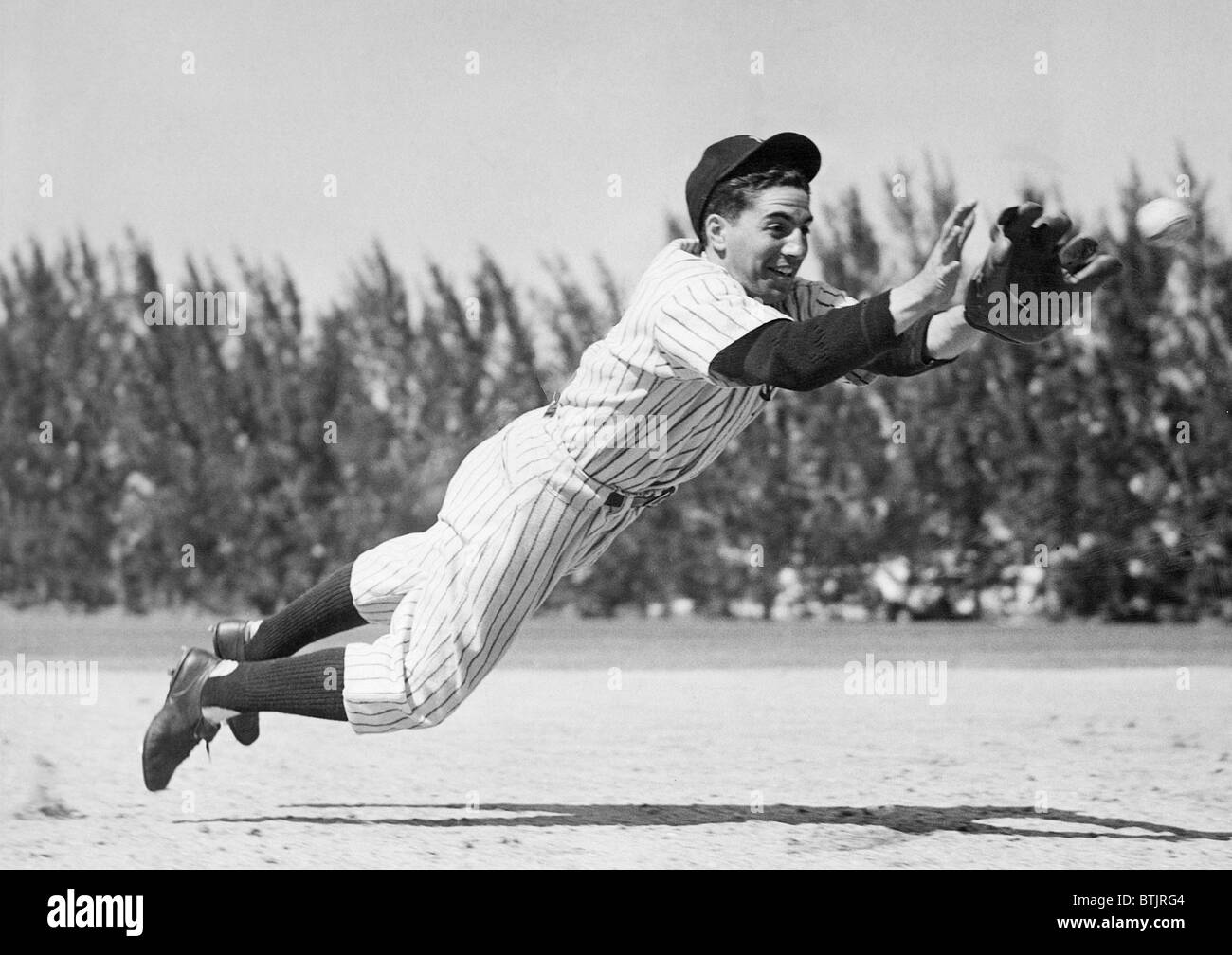 Phil Rizzuto, as a rookie infielder, at the World Series, September 10, 1941.  Photo: CSU Archives/Everett Collection Stock Photo