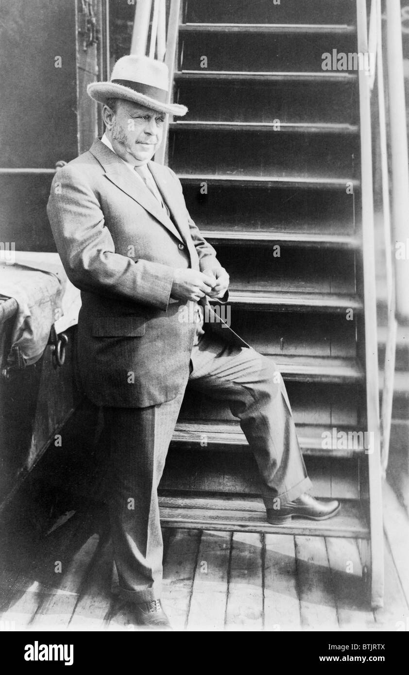 August Anheuser Busch, (1865-1934) grandson of brewery founder Adolphus Busch. In 1924 he was general superintendent of brewing operations. 1925 photo. Stock Photo