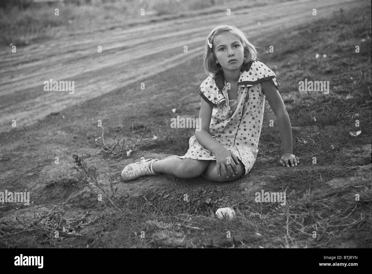 Nebraska, farm girl, photograph by John Vachon, Seward County, October