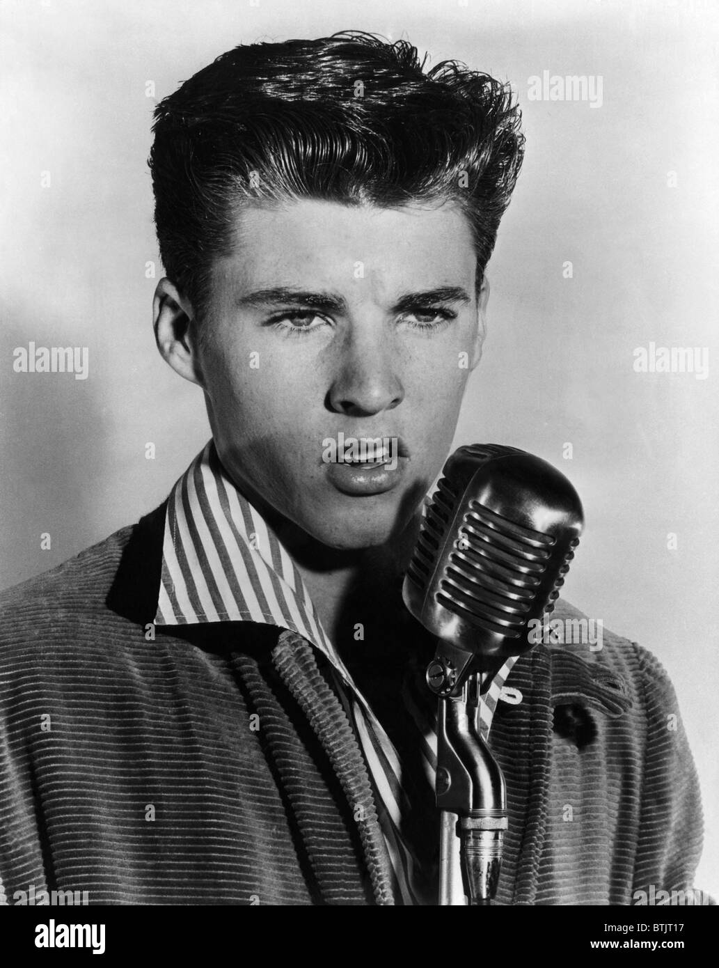 Singer and teen idol Ricky Nelson, (1940-1985), c. 1957. Stock Photo