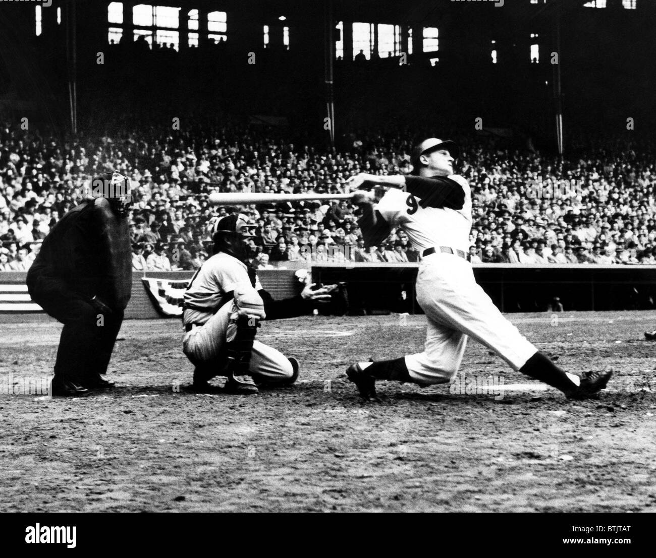 At bat: Roger Maris of the Cleveland Indians, 1957. Stock Photo
