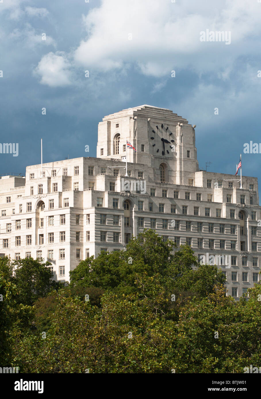 Art Deco Shell Mex Building on the banks of the river Thames, London, UK. Stock Photo