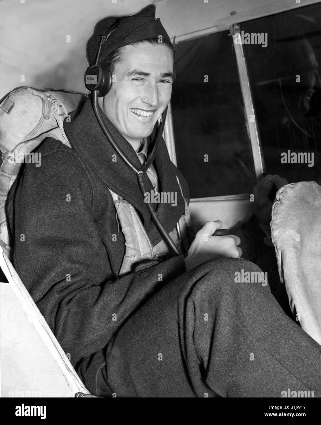 Ted Williams in Navy's flight training school at Amherst College, 12-2-42 Stock Photo