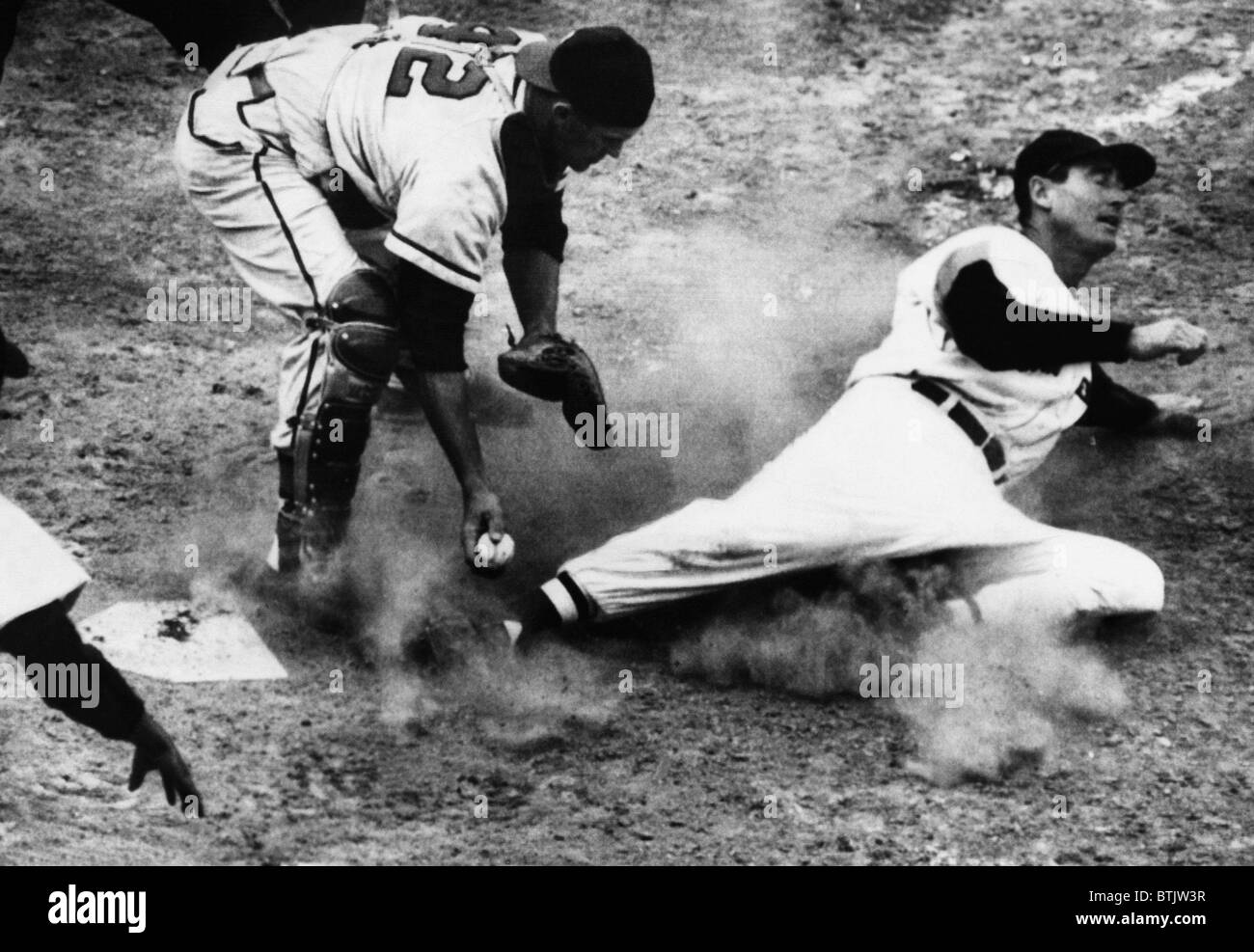 Ted Williams of the Boston Red Sox, April 15, 1952 Ted Williams gets