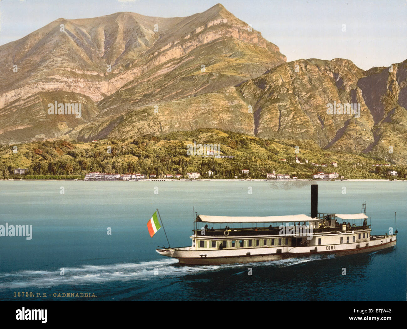 Italy, Lake Como, (Lago Di Como), Cadenabbia, photochrom, circa early 1900s. Stock Photo