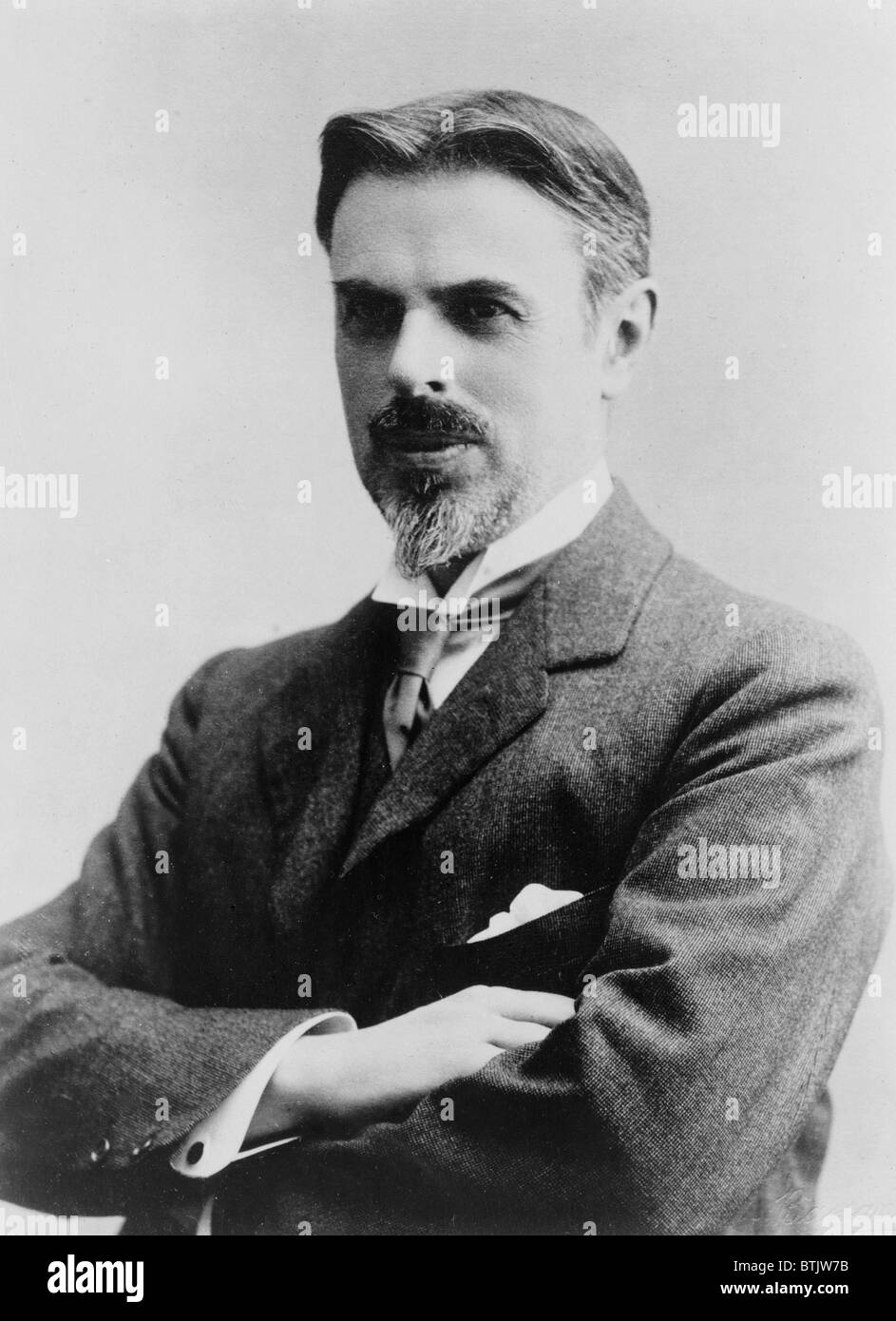 Laurence Housman (1865-1959) popular English playwright set his plays in Victorian England, best known for 'Victoria Regina' (1934). Ca. 1915. Stock Photo