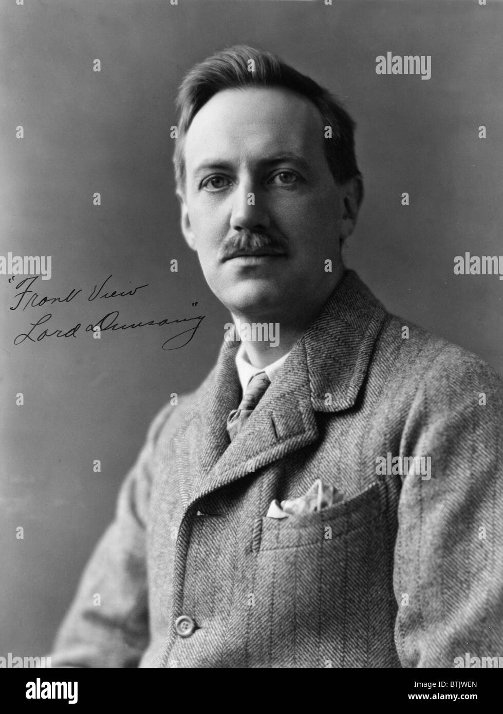 Edward John Moreton Drax Plunkett Dunsany (1878-1957), Irish playwright of fantasy worlds populated fairies and gods. Ca. 1919. Stock Photo