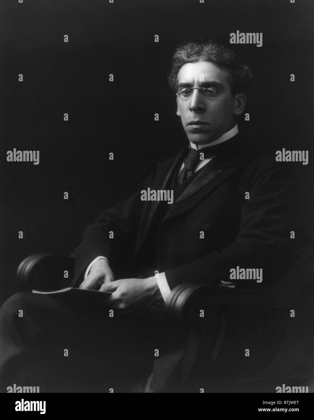 Israel Zangwill (1864-1926), English Jewish novelist and playwright on ethnic themes, drew from his experience as a child of immigrant Jews from Eastern Europe. In later life he supported Zionism. Stock Photo