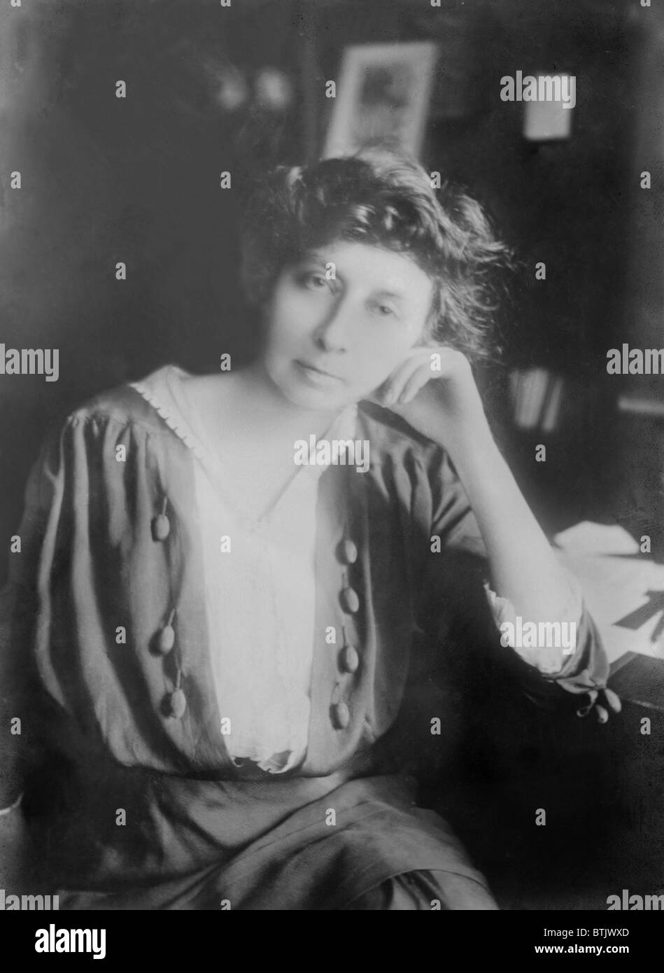 Rachel Crothers (1878-1958), a prolific and successful American playwright whose plays examined women's emotional lives through themes of marriage, divorce, Freudian psychology, and changing morals. Ca. 1930. Stock Photo