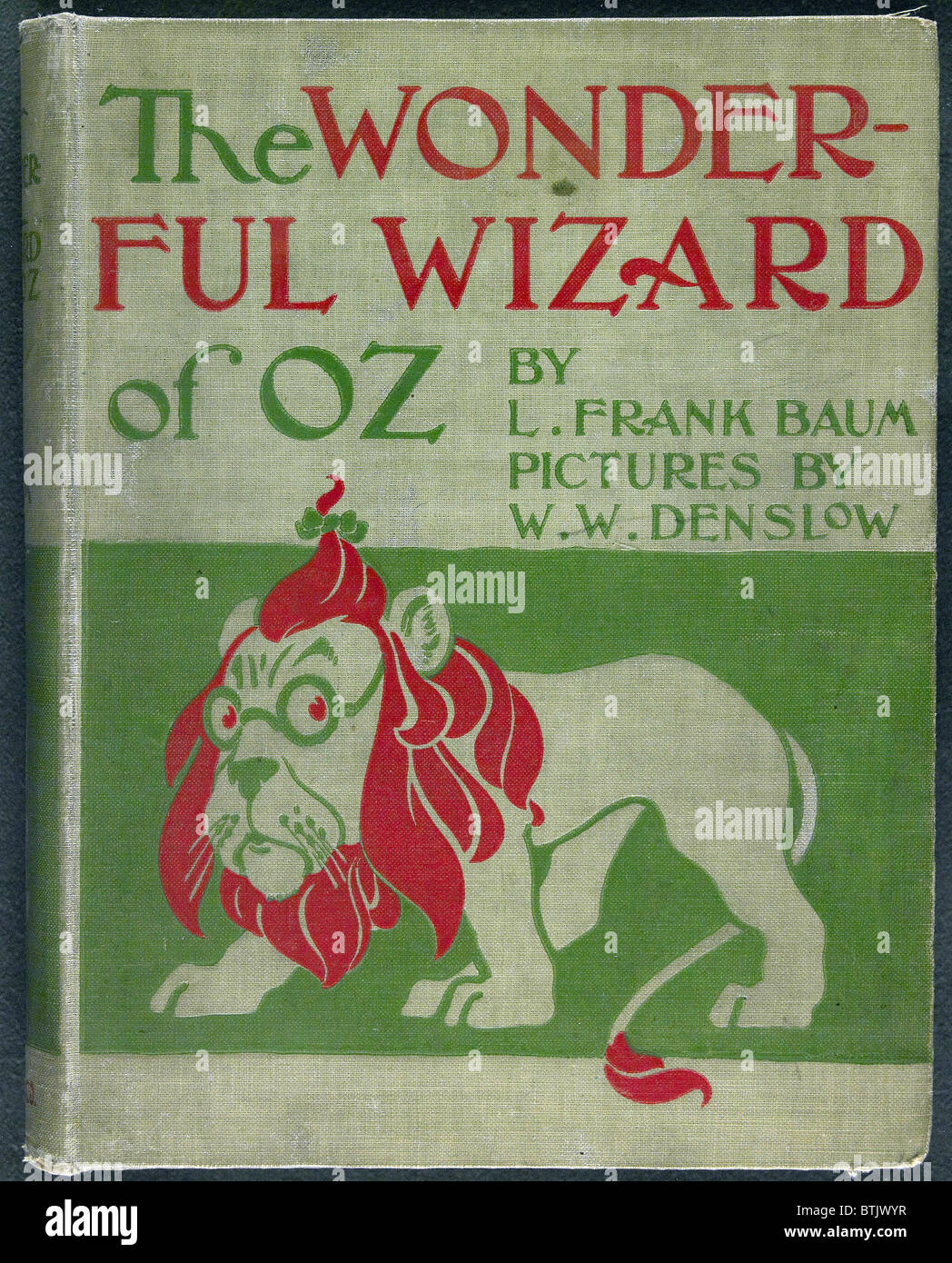 'Wonderful Wizard of Oz,' first edition book cover, written by Frank Lyman Baum in 1900. Stock Photo