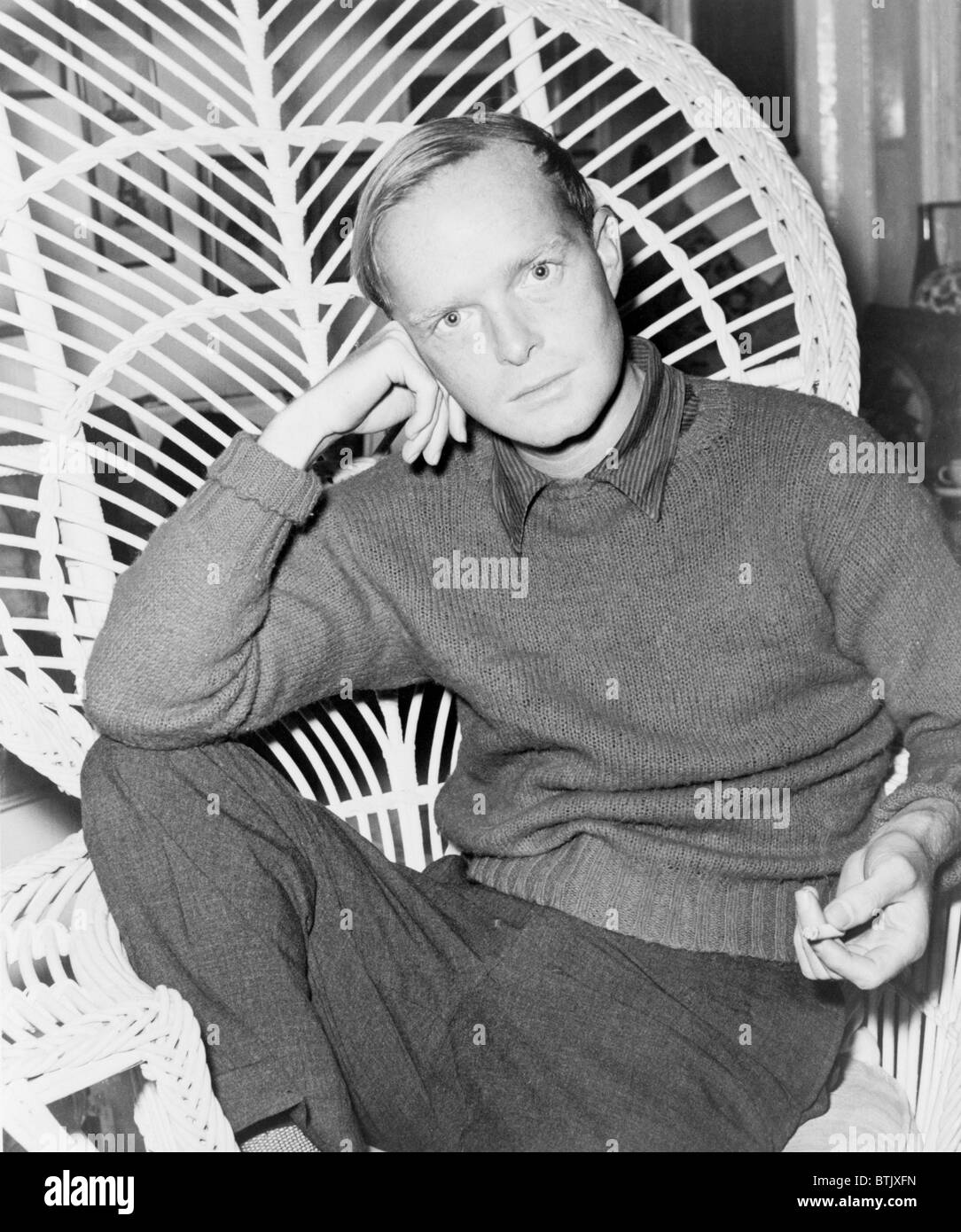 Truman Capote (1924-1984), southern American novelist and playwright, author of 'Breakfast at Tiffany's,' and the journalistic novel, 'In Cold Blood.'. 1959 Stock Photo