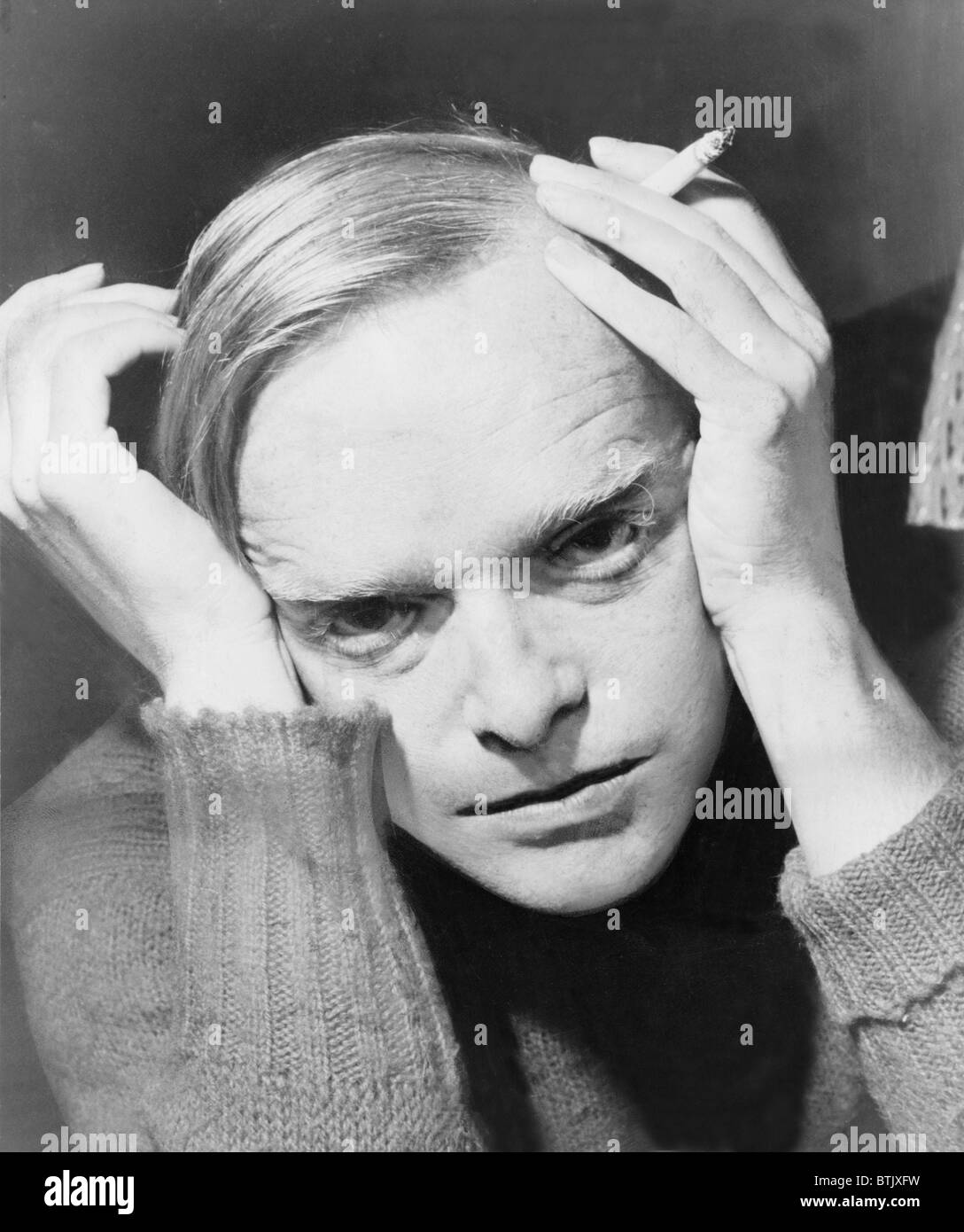Truman Capote (1924-1984), southern American novelist and playwright, author of 'Breakfast at Tiffany's,' and the journalistic novel, 'In Cold Blood.', 1959 Stock Photo