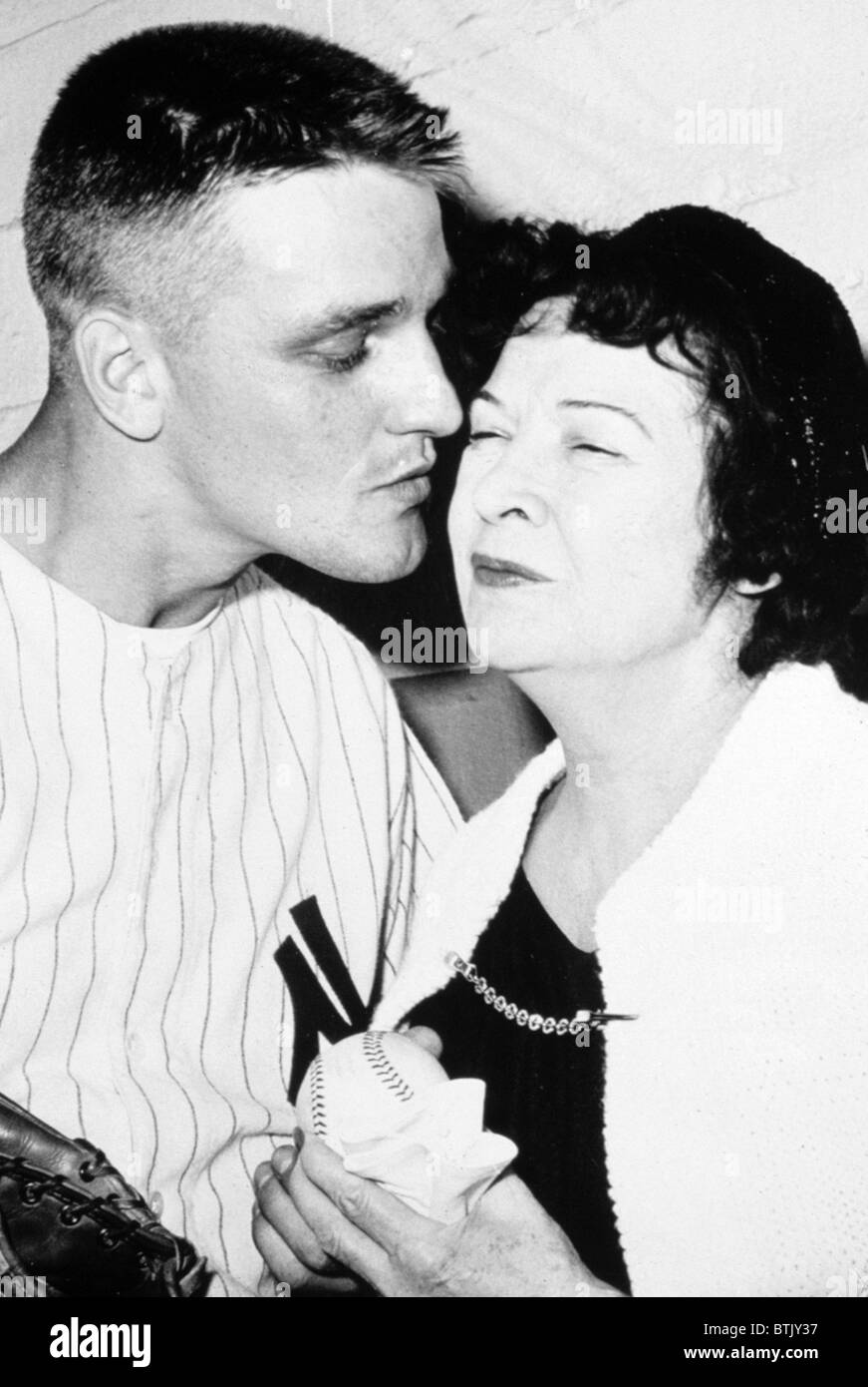 Roger Maris (NY Yankees) with Mrs. Babe Ruth after hitting 60th home run,  1961 Stock Photo - Alamy